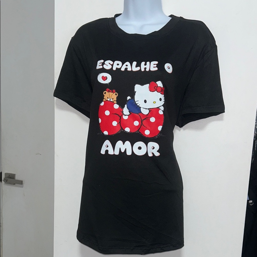 Hello Kitty Black Short Sleeve Tee